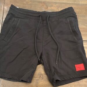 HUGO Black Athletic Men's Shorts